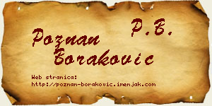 Poznan Boraković vizit kartica